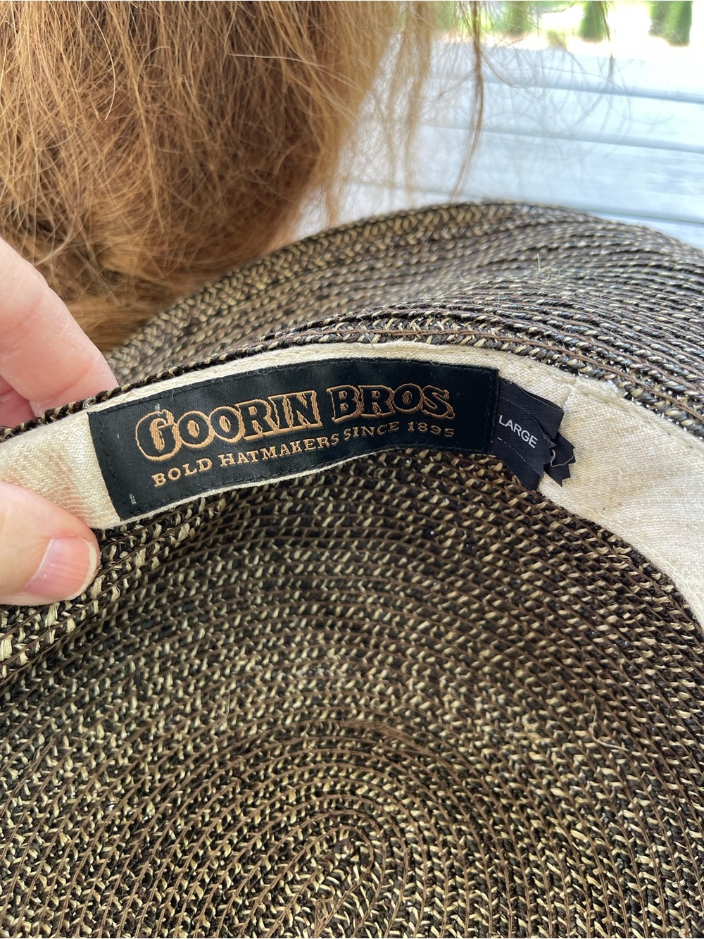 Goorin Bros. Vintage Woven Wide-Brim Sun Hat with Bow Accent Size Large - Picture 5 of 7